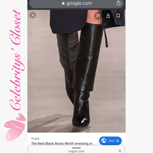 ♥️SOLD♥️AUTH CHANEL CC Logo High Fold Over Runway Butter Lambskin Boots 39 - Picture 9 of 17